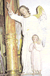 Schutzengel in der kleinen Kirche in Bierbaum