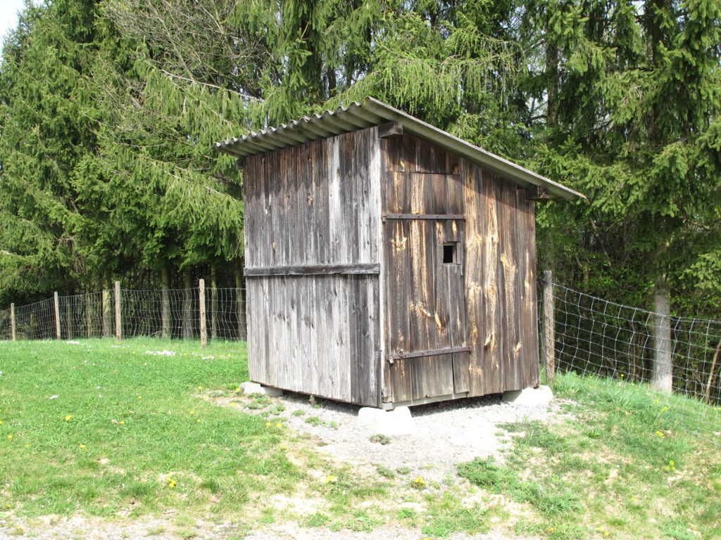 Historische Hagelabwehrraketen-Abschusshütte