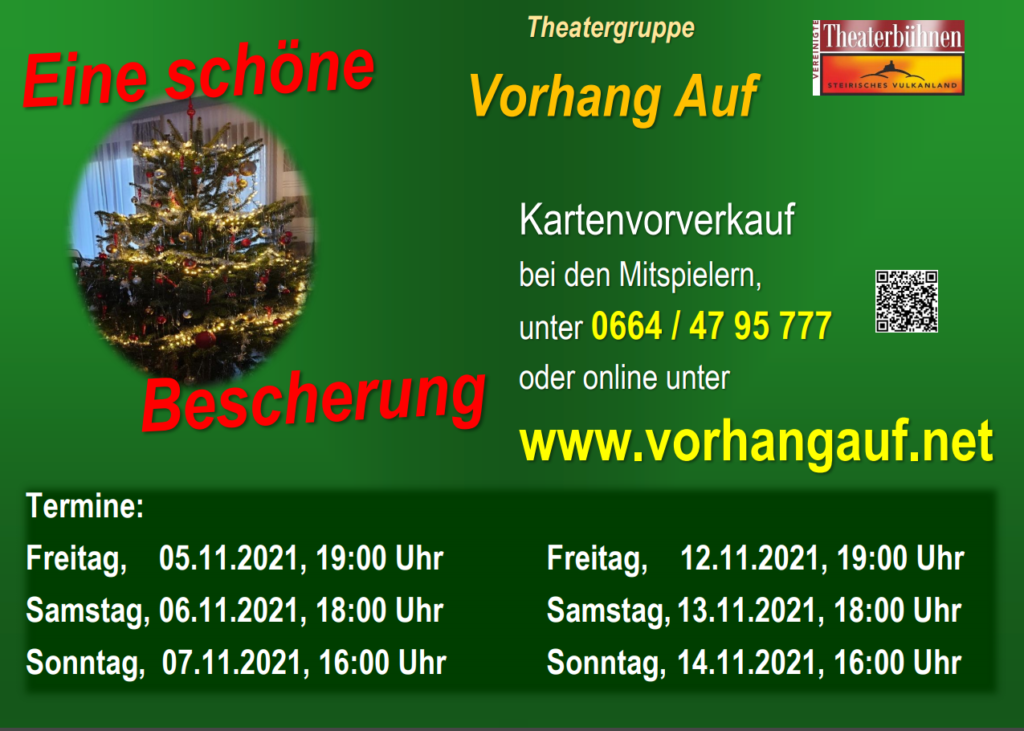 Peter Heidenbauer war es, der zusammen mit Karl Fritz und Rupert Pendl 1999 die Idee hatte, in Markt Hartmannsdorf nach langer Pause wieder Theater zu spielen. Nach einem Aufruf in den Markt Hartmannsdorfer Nachrichten formierte sich um diese drei Personen der Grundstock der heutigen Theatergruppe „Vorhang Auf“.

Das Theaterspielen hat in Markt Hartmannsdorf schon eine sehr lange Tradition. So wurde in „Windisch-Hartmannsdorf“ bereits in der Zwischenkriegszeit Theater gespielt. Die Schulschwestern leiteten dieses Theater. Der Erlös wurde zur Mitfinanzierung der Privat-Mädchenschule herangezogen. In den Kriegsjahren wurde das Spielen natürlich eingestellt und es folgte eine längere Pause.

Josef Ulz leitete in den 50er Jahren das Theater und um 1960 startete Hans Ulz mit einigen Gleichgesinnten eine neue Theaterzeit. Die Aufführungen fanden im Kinosaal neben der Kirche statt. Nach Abriss des Saales leitete Dir. Erwin Schrotter noch in der neu erbauten Sporthalle die Gruppe. Danach schlief das darstellende Spiel erneut bis 1999 ein.

Das erste Theaterstück der jubilierenden Theatergruppe war die Wiederaufführung von „Das liederliche Kleeblatt“ (auch „Lumpazivagabundus“ genannt) von Johann Nestroy im April 2000. Alle 3 Hauptdarsteller der damaligen Aufführung“ (Hubert Posch, Harald Weinrauch und Heinrich Zivithal) waren im Publikum anwesend und amüsierten sich prächtig.
Bereits im Herbst 2000 wurde das nächste Stück „Der Meisterboxer“ und in Folge jedes Jahr ein Stück dargeboten:
2001: Pension Schöller
2002: Kein Platz für Liebe
2003: Katzenzungen
2004: Der Bauer als Millionär
2005: Einen Jux will er sich machen
2006: Die Glocken von Markt Hartmannsdorf (Freilufttheater)
2007: Arsen und Spitzenhäubchen
2008: Und ewig rauschen die Gelder
2009: Im Jubiläumsjahr 2009 wurde wieder ein besonderes Stück von Johann Nestroy zur Aufführung gebracht: Der Talisman
2010: Der keusche Lebemann
2011: Keine Leiche ohne Lilli
2012: Der Brandner Kaspar und das ewig‘ Leben
2013: Die tolle Katrin / Mord im Wirtshaus
2014: Der eingebildete Kranke / Mord im Wirtshaus
2015: Boeing Boeing / Mord im Wirtshaus
2016: Das Mädl aus der Vorstadt / Mord im Wirtshaus
2017: Außer Kontrolle / Mord im Wirtshaus
2018: Minister gesucht / Mord im Wirtshaus
2019: Der Bürger als Edelmann / Mord im Wirtshaus
2020: Durch die Pandemie konnte 2020 kein Theater aufgeführt werden
2021: Eine schöne Bescherung


Im Jahr 2007 hat Raimund Ulz die organisatorische Leitung der Gruppe übernommen, um Peter Heidenbauer in dieser Hinsicht entlasten zu können, welcher sich nun voll auf die spielerische Leitung konzentrieren konnte. Von 2012 bis Anfang 2020 leitete Reinhard Gütl als Obmann die Theatergruppe. Seit Anfang 2020 übernimmt Robert Neuherz diese Rolle. Im Jahr 2020 legte Peter Heidenbauer sein Amt als Regisseur nieder und ging in den wohlverdienten Ruhestand.
Heute umfasst die Theatergruppe von Markt Hartmannsdorf 48 Spieler und Mitarbeiter.

Die Bühnentechnik braucht keinen Vergleich zu scheuen. Besonders lobenswert ist die Tatsache, dass dieses Projekt zu einem „Hartmannsdorfer“ Projekt geworden ist. So beteiligt sich die Malgruppe (Gestaltung der Kulissen), genauso wie Schüler als Mitspieler oder Tänzerinnen, oder die Musikschule und Trachtenkapelle bei der musikalischen Gestaltung.